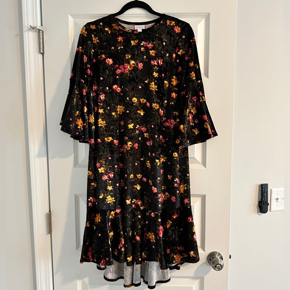 Lularoe XS Floral Dress - Picture 1 of 4